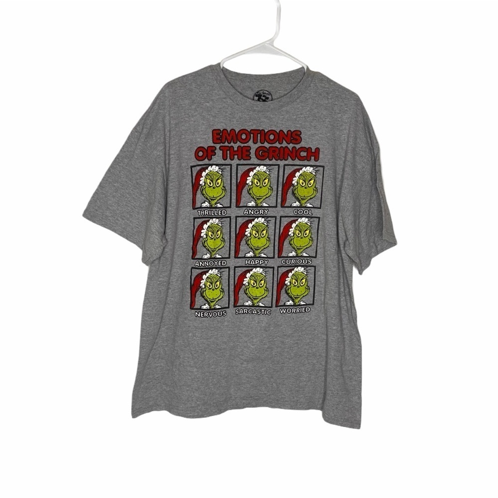 Dr suess emotions of grinch graphic t short 2xL